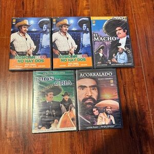 LOT OF 5 Vicente Fernandez Brand New Sealed DVD’s Movies Laguna Films Read Info